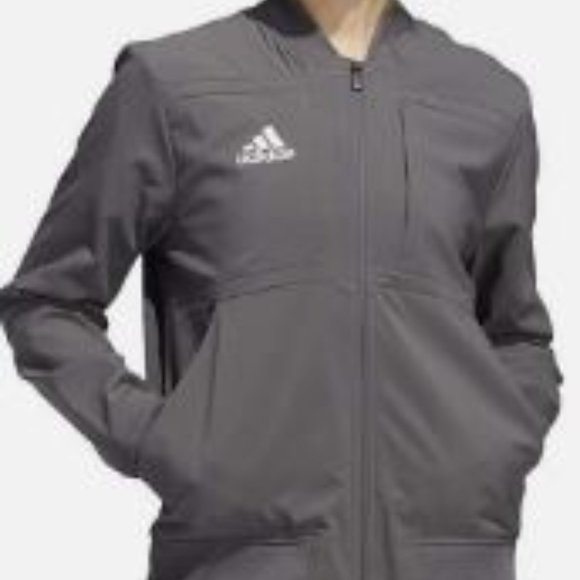 ADIDAS Women's Urban Bomber Jacket in Grey/White Sz Medium - Picture 3 of 8